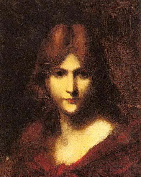Jean-Jacques Henner A Red Haired Beauty Spain oil painting art